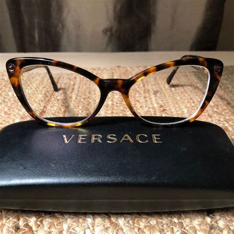 versace cats eyes with rhinestone glasses|Versace frames for prescription glasses.